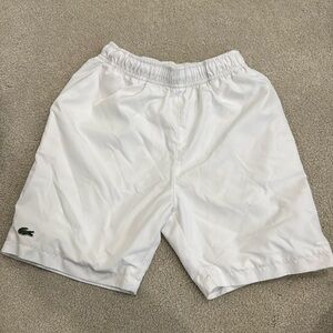 Lacoste Kids Sports Shorts - White - Size 10